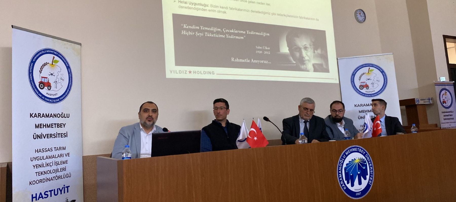 Karamanoğlu Mehmetbey Üniversitesinde “Farklı Yönleriyle Helal Gıda” konulu Panele Katılım Sağladık